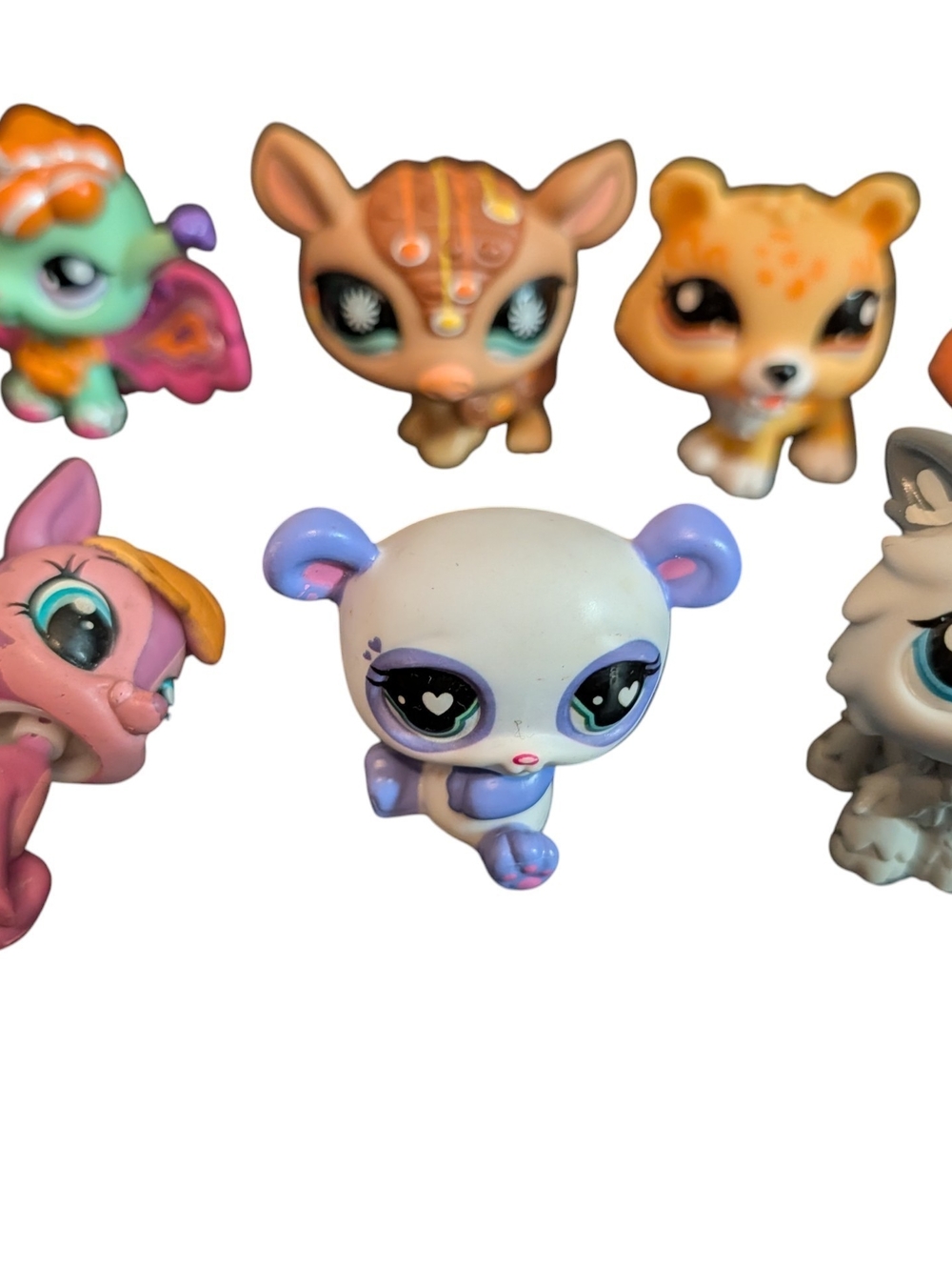 Littlest Pet Shop Lot 10 Figures LPS G7 Wolf Bulldog 1765 Fairy Armadillo 1007 - Picture 2 of 8
